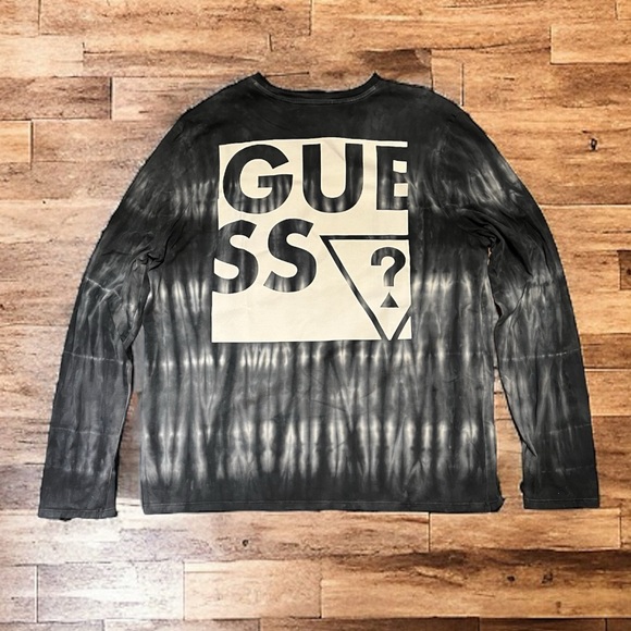 026 GUESS Men's Tie-Dye Long Sleeve Tee - Logo - XL - Picture 2 of 7